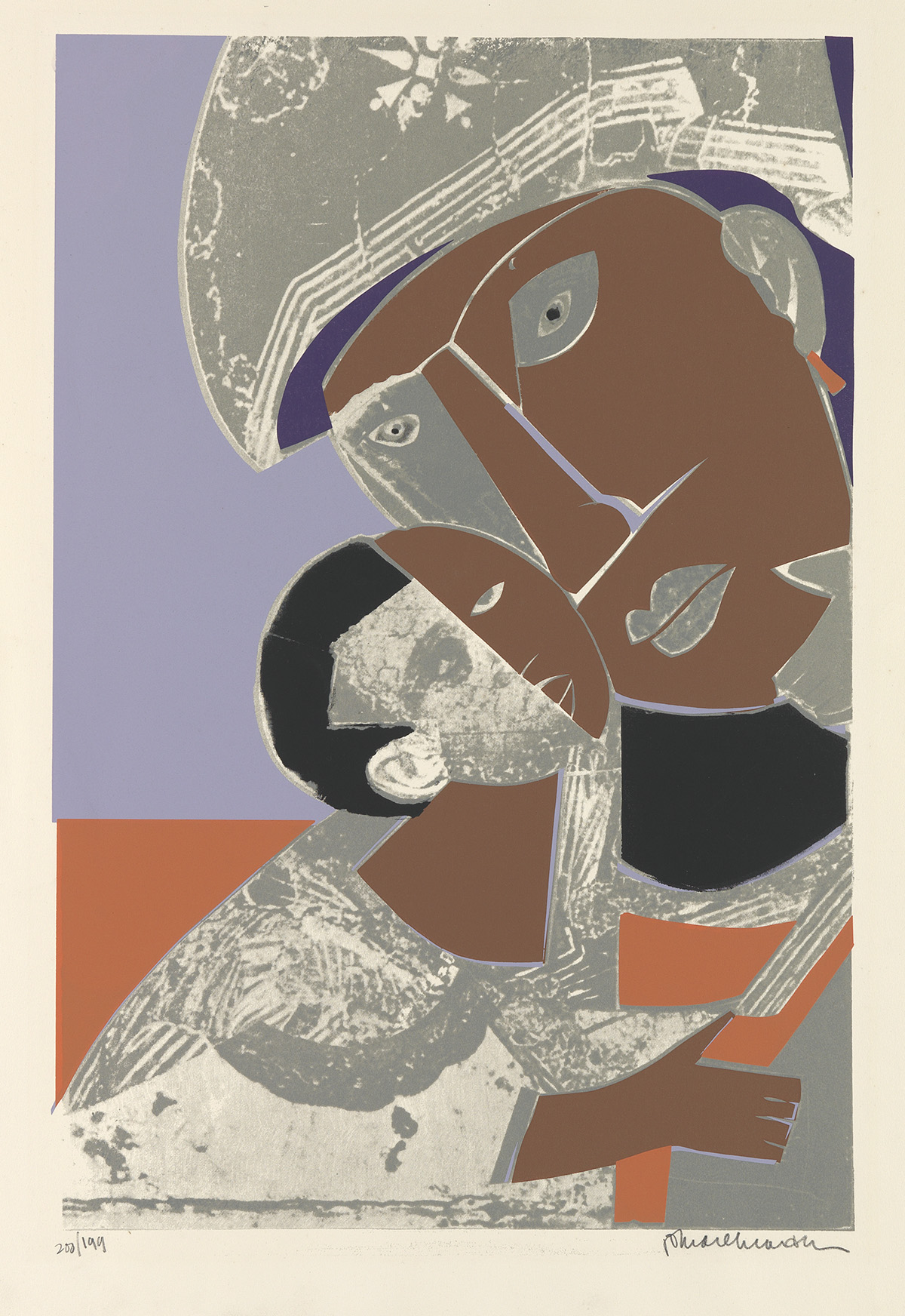 ROMARE BEARDEN (1911 - 1988) Mother and Child.